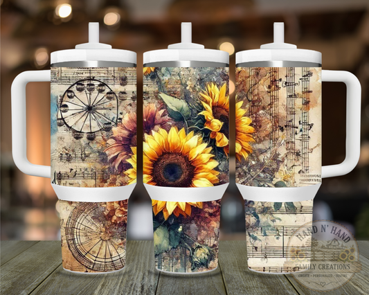 'Sunflower Serenade' 40oz Tumbler
