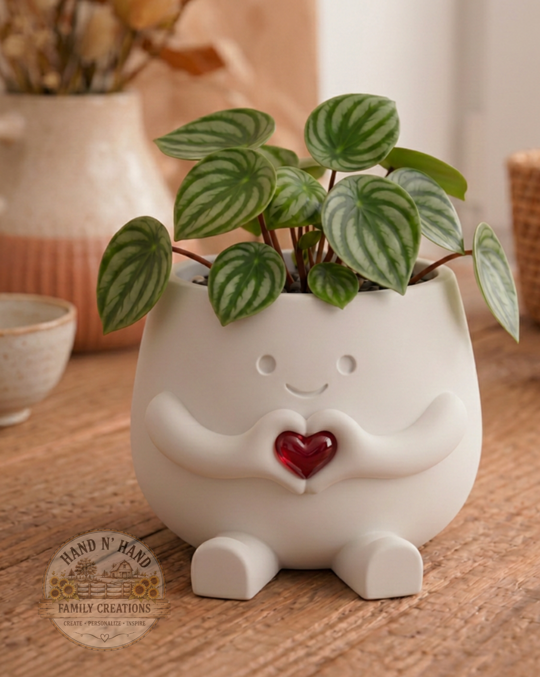 "Happy Heart Hands" Planter Buddy